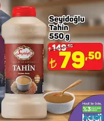 SEYİDOĞLU TAHİN 550 G SEYİDOĞLU TAHİN 550 G